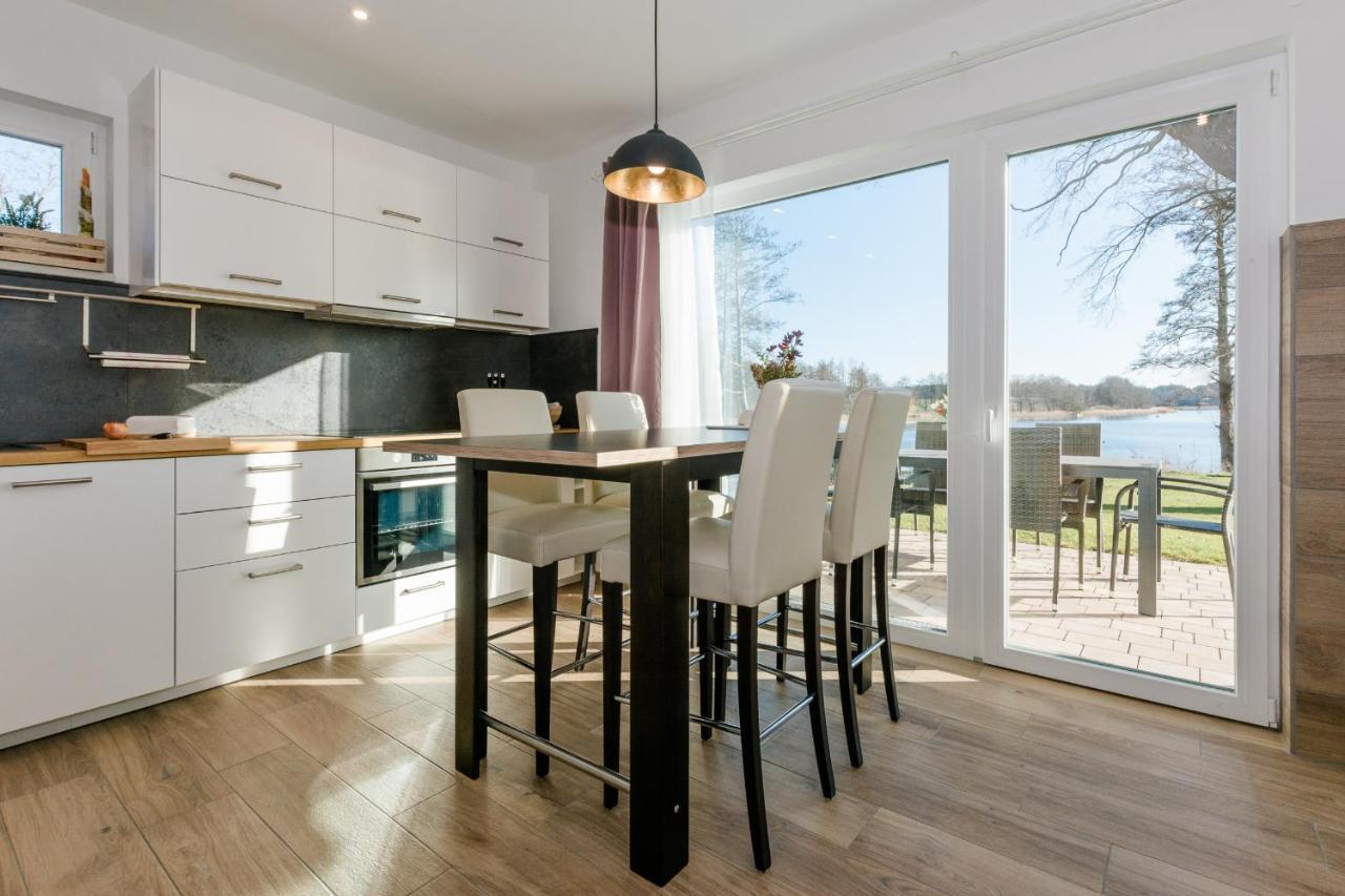 5 Sterne Ferienhaus Direkt Am See Mit Sauna-Kamin-Garten Krakow am See Εξωτερικό φωτογραφία
