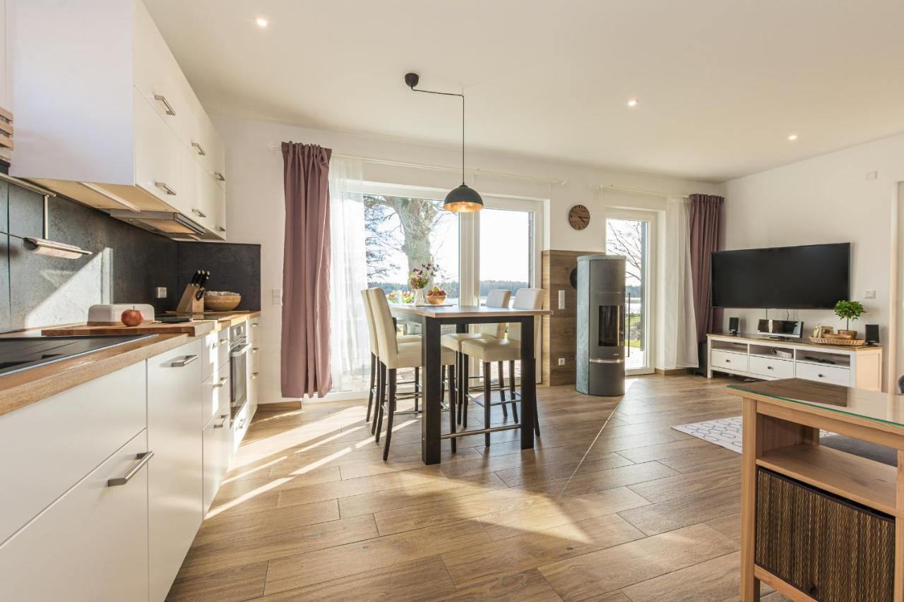 5 Sterne Ferienhaus Direkt Am See Mit Sauna-Kamin-Garten Krakow am See Εξωτερικό φωτογραφία